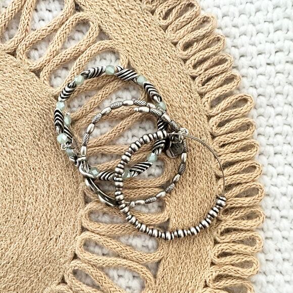 Alex & Ani Set of 3 Evolution of Heart Milkweed Forest Blessing Wrap Bracelets - Picture 6 of 8